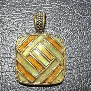 Lia Sophia Gold and Green Geometric Necklace